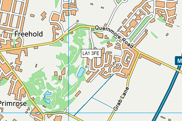 LA1 3FE map - OS VectorMap District (Ordnance Survey)
