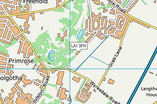 LA1 3FH map - OS VectorMap District (Ordnance Survey)