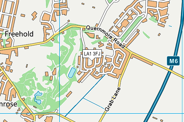 LA1 3FJ map - OS VectorMap District (Ordnance Survey)