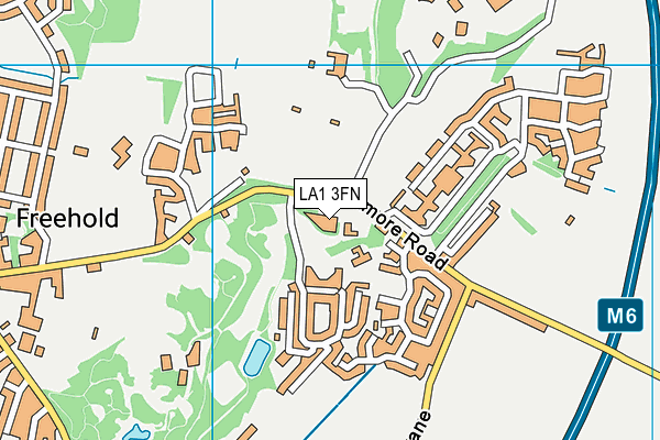 LA1 3FN map - OS VectorMap District (Ordnance Survey)