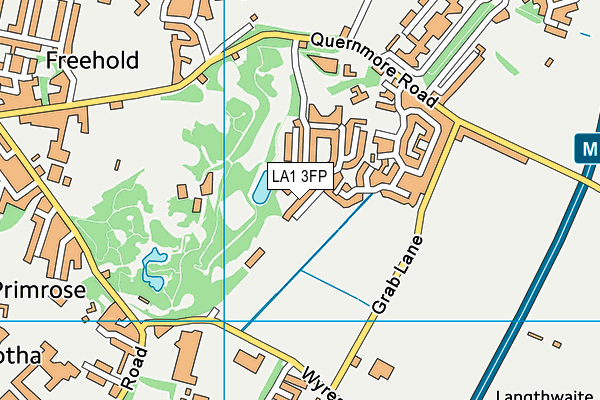 LA1 3FP map - OS VectorMap District (Ordnance Survey)