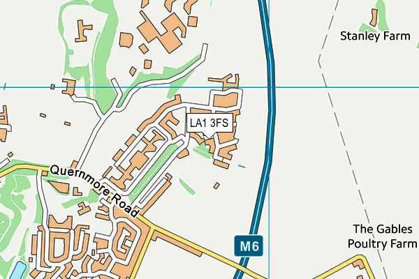 LA1 3FS map - OS VectorMap District (Ordnance Survey)