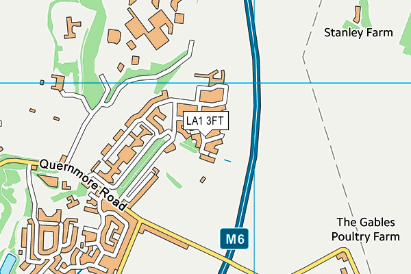 LA1 3FT map - OS VectorMap District (Ordnance Survey)