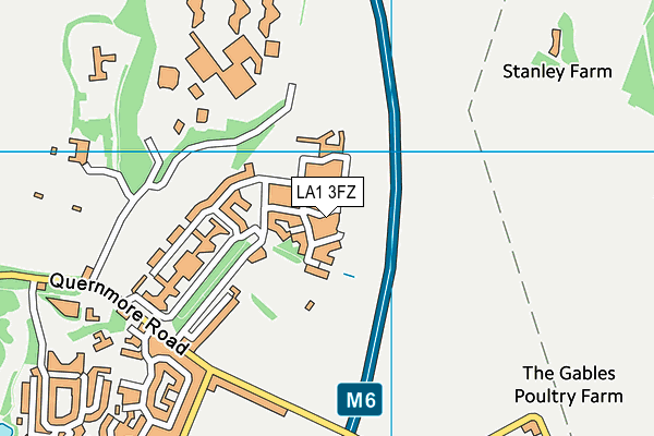 LA1 3FZ map - OS VectorMap District (Ordnance Survey)