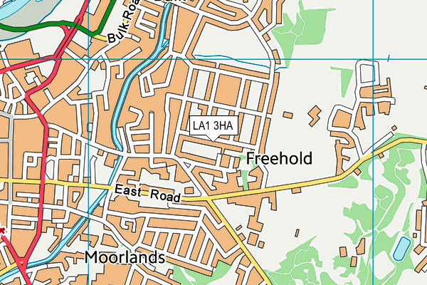 LA1 3HA map - OS VectorMap District (Ordnance Survey)