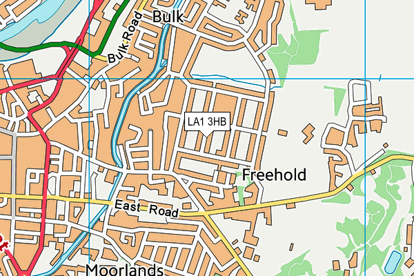 LA1 3HB map - OS VectorMap District (Ordnance Survey)