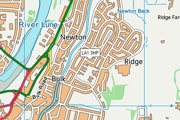 LA1 3HP map - OS VectorMap District (Ordnance Survey)