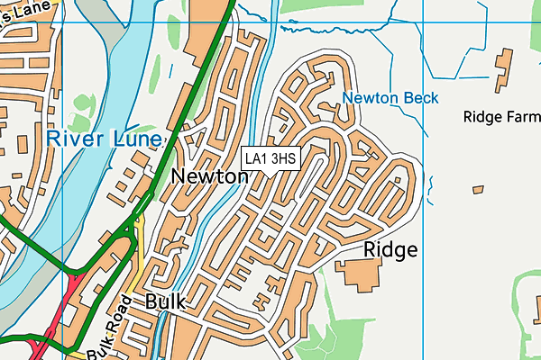 LA1 3HS map - OS VectorMap District (Ordnance Survey)
