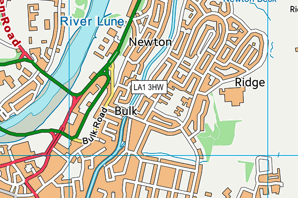 LA1 3HW map - OS VectorMap District (Ordnance Survey)