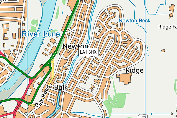 LA1 3HX map - OS VectorMap District (Ordnance Survey)