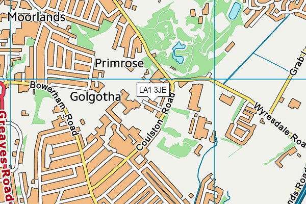 LA1 3JE map - OS VectorMap District (Ordnance Survey)