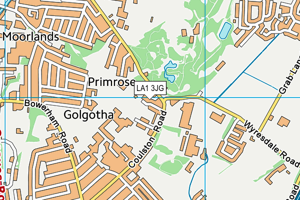 LA1 3JG map - OS VectorMap District (Ordnance Survey)