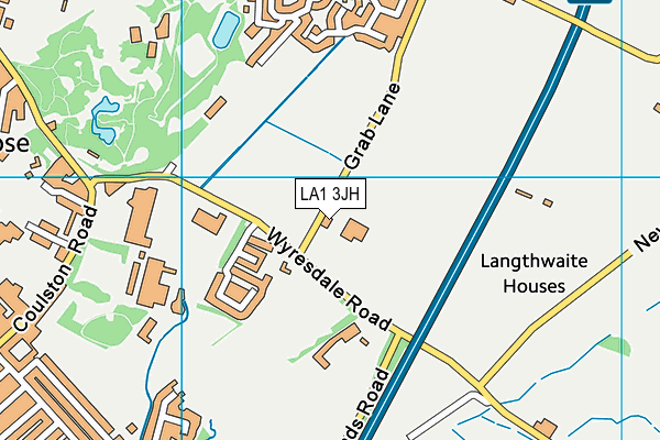 LA1 3JH map - OS VectorMap District (Ordnance Survey)
