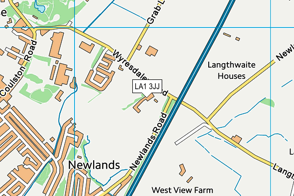 LA1 3JJ map - OS VectorMap District (Ordnance Survey)
