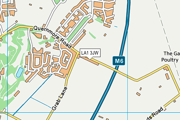 LA1 3JW map - OS VectorMap District (Ordnance Survey)