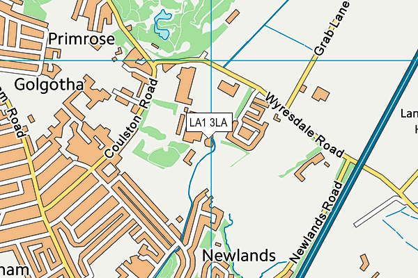 LA1 3LA map - OS VectorMap District (Ordnance Survey)
