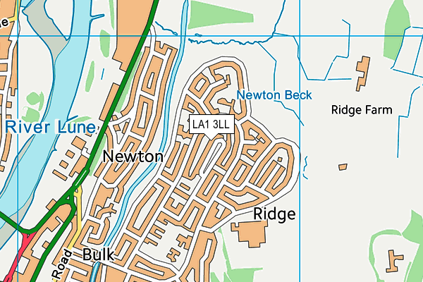 LA1 3LL map - OS VectorMap District (Ordnance Survey)