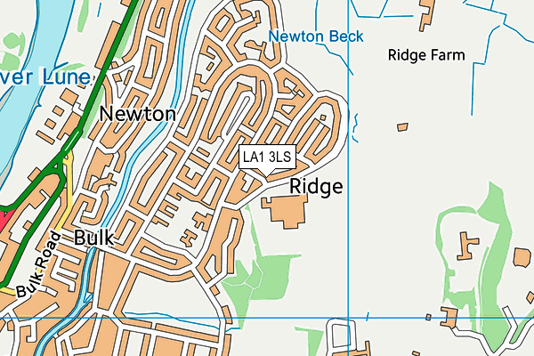Central Lancaster High School map (LA1 3LS) - OS VectorMap District (Ordnance Survey)