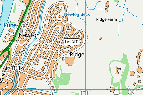 LA1 3LT map - OS VectorMap District (Ordnance Survey)