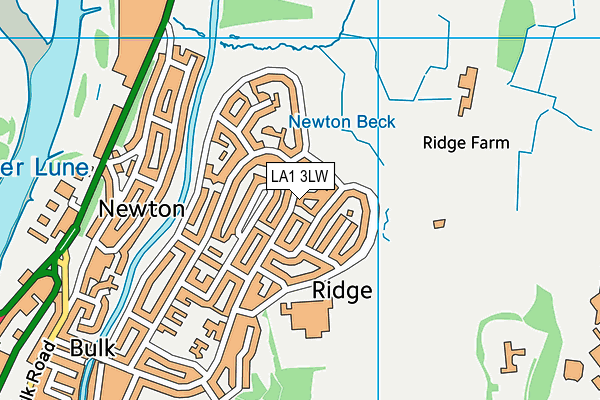 LA1 3LW map - OS VectorMap District (Ordnance Survey)