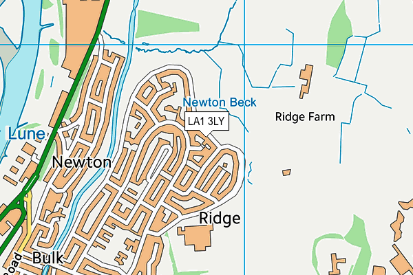 LA1 3LY map - OS VectorMap District (Ordnance Survey)