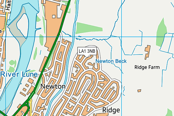 LA1 3NB map - OS VectorMap District (Ordnance Survey)