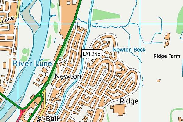 LA1 3NE map - OS VectorMap District (Ordnance Survey)