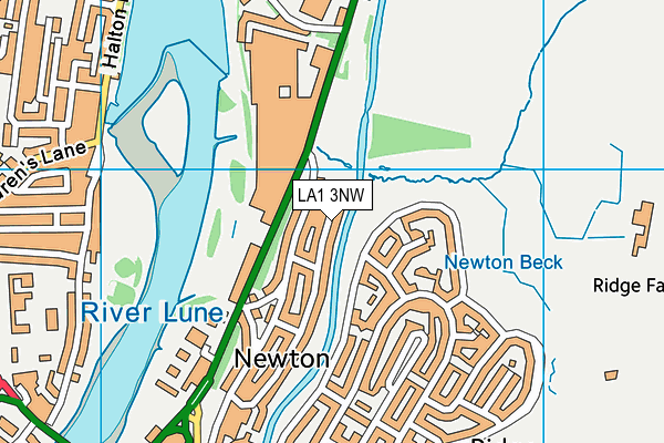 LA1 3NW map - OS VectorMap District (Ordnance Survey)