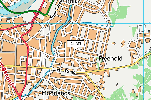 LA1 3PU map - OS VectorMap District (Ordnance Survey)