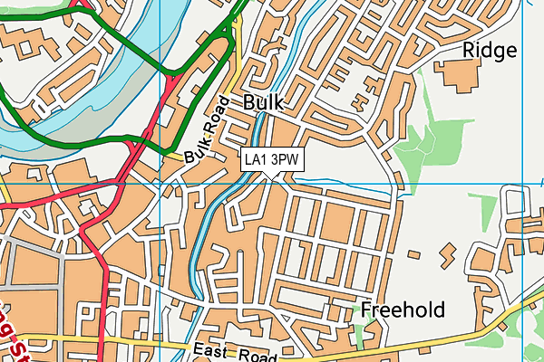 LA1 3PW map - OS VectorMap District (Ordnance Survey)
