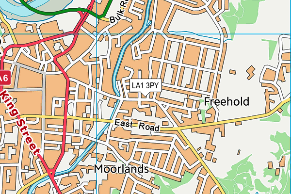 LA1 3PY map - OS VectorMap District (Ordnance Survey)