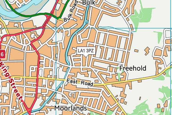 LA1 3PZ map - OS VectorMap District (Ordnance Survey)