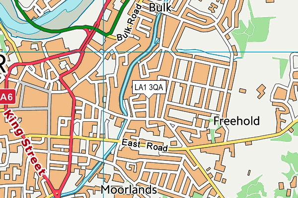 LA1 3QA map - OS VectorMap District (Ordnance Survey)