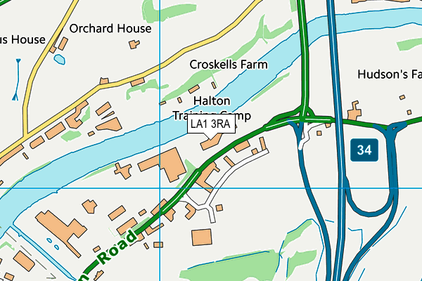Spirit Health Club (Lancaster) map (LA1 3RA) - OS VectorMap District (Ordnance Survey)