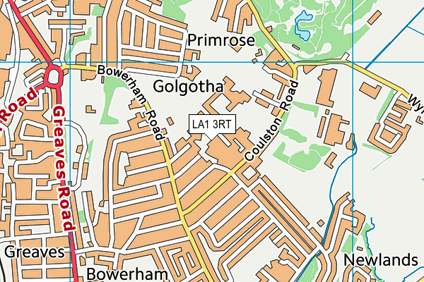 LA1 3RT map - OS VectorMap District (Ordnance Survey)