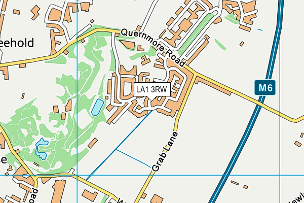 LA1 3RW map - OS VectorMap District (Ordnance Survey)