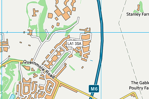 LA1 3SA map - OS VectorMap District (Ordnance Survey)