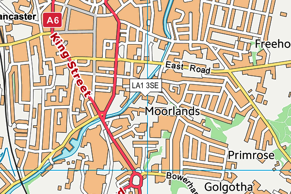 LA1 3SE map - OS VectorMap District (Ordnance Survey)