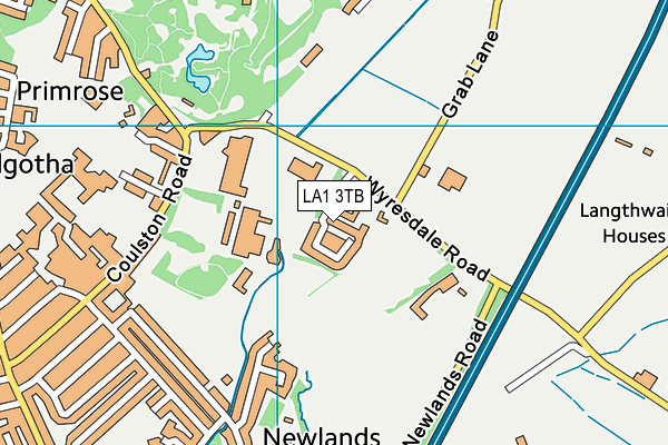 LA1 3TB map - OS VectorMap District (Ordnance Survey)