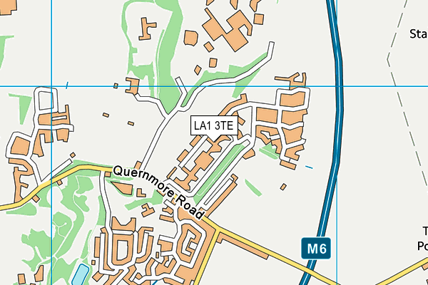 LA1 3TE map - OS VectorMap District (Ordnance Survey)