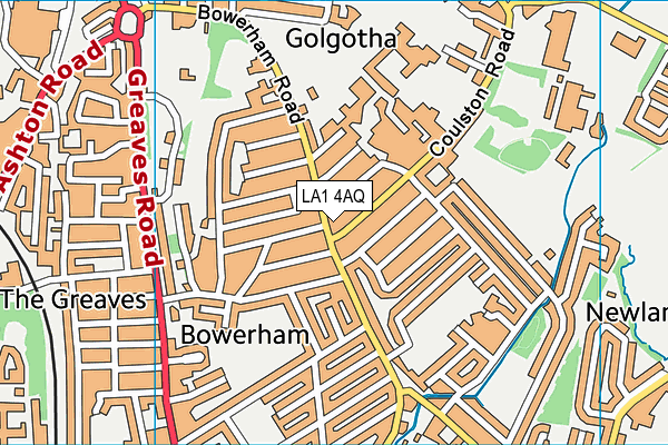 LA1 4AQ map - OS VectorMap District (Ordnance Survey)