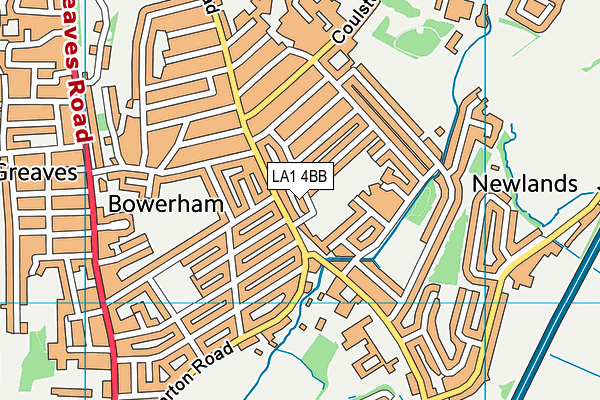 LA1 4BB map - OS VectorMap District (Ordnance Survey)