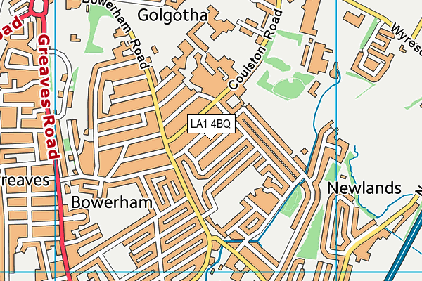 LA1 4BQ map - OS VectorMap District (Ordnance Survey)