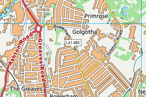 Bowerham  Primary & Nursery School map (LA1 4BS) - OS VectorMap District (Ordnance Survey)
