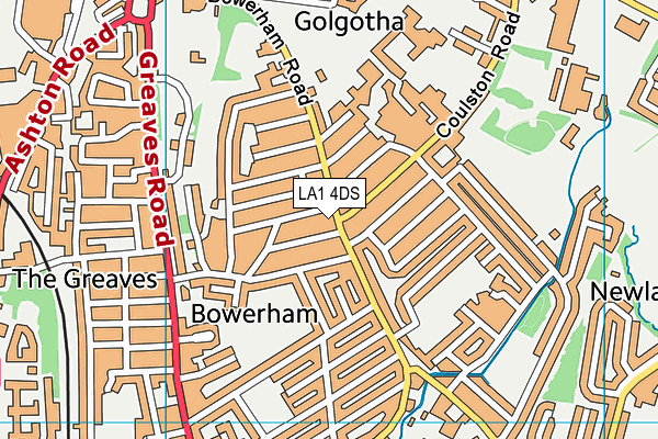 LA1 4DS map - OS VectorMap District (Ordnance Survey)