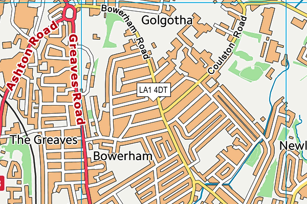 LA1 4DT map - OS VectorMap District (Ordnance Survey)