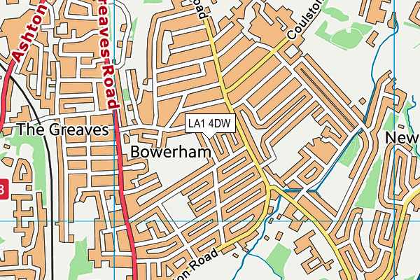 York Road Playing Field map (LA1 4DW) - OS VectorMap District (Ordnance Survey)