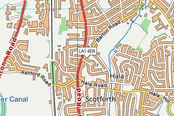 LA1 4EN map - OS VectorMap District (Ordnance Survey)