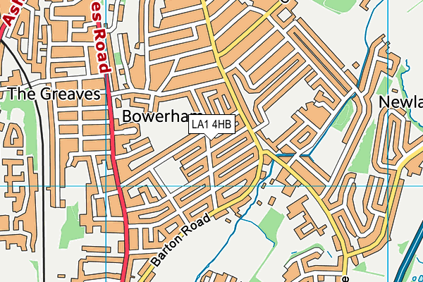 LA1 4HB map - OS VectorMap District (Ordnance Survey)