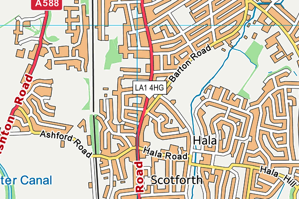 LA1 4HG map - OS VectorMap District (Ordnance Survey)